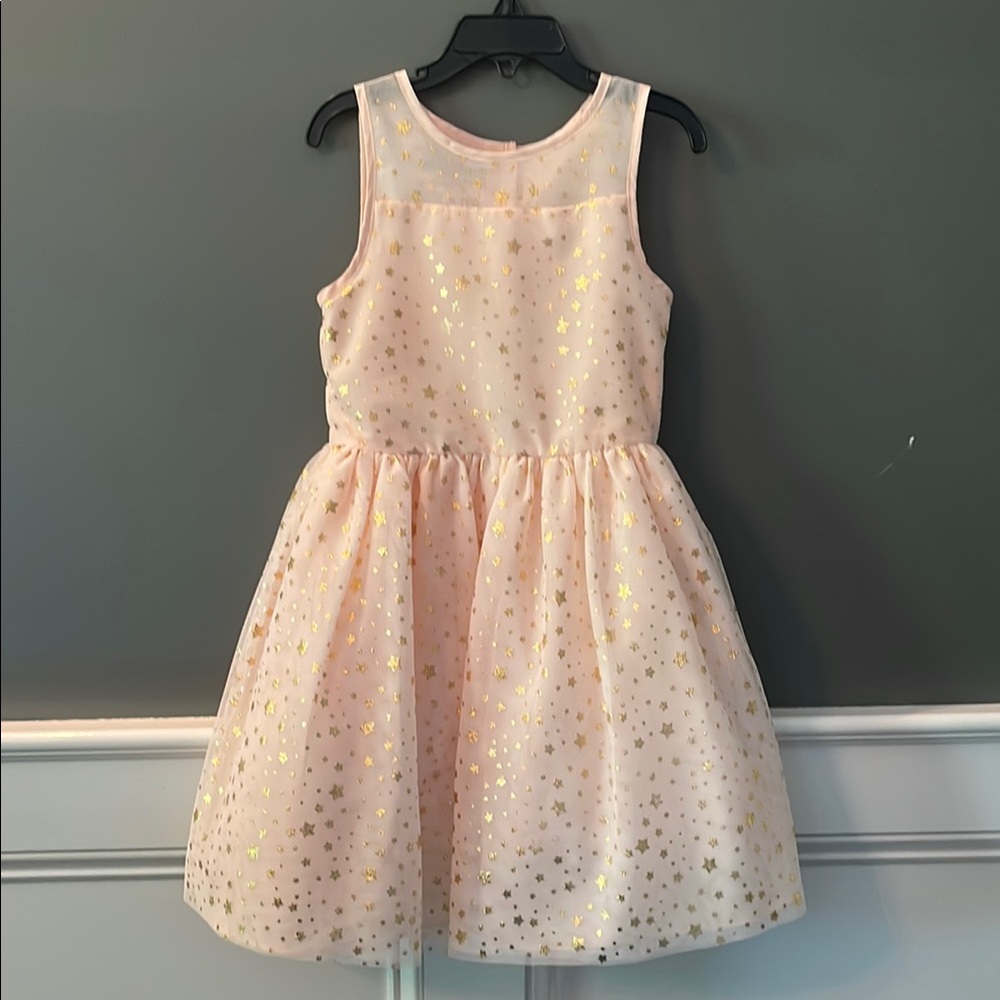 Elegant Pink Starry Kids Dress